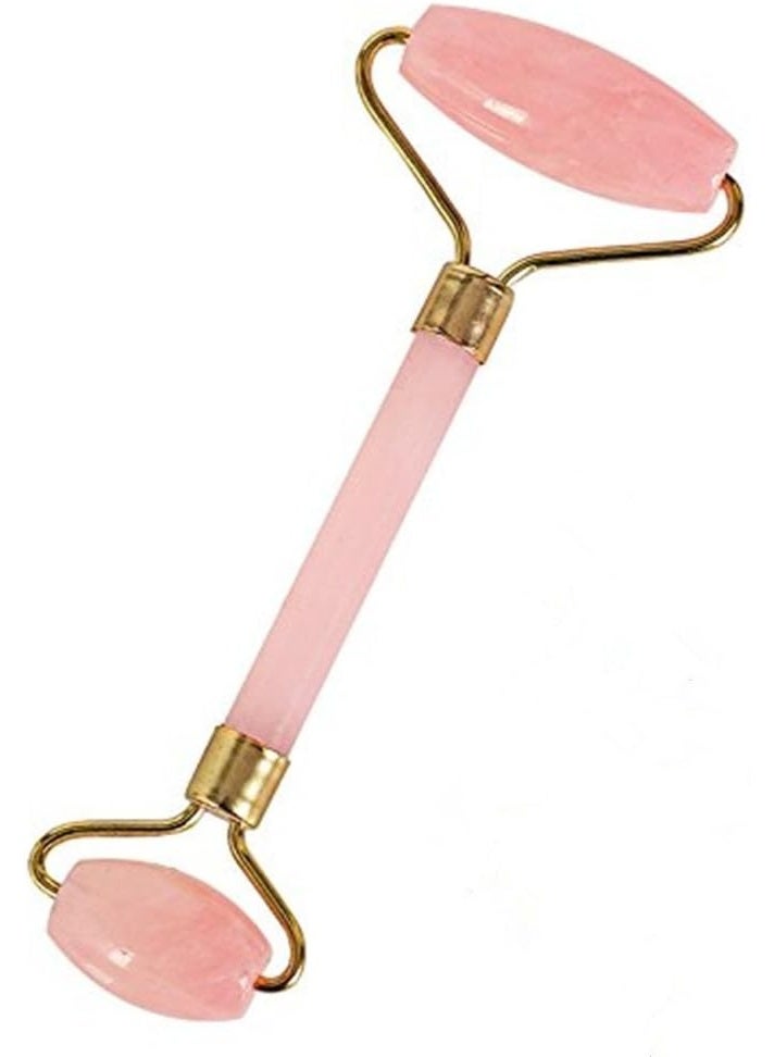 Double-Sided Jade Crystal Facial Massager Light Rose Gold - Image 4