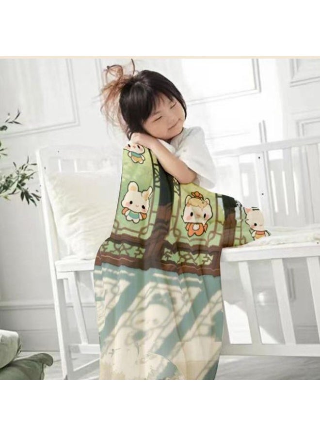 general Baby and children's cartoon flannel thin blanket (warm and comfortable, suitable for sleep, game use) 70cm*100cm - Image 3