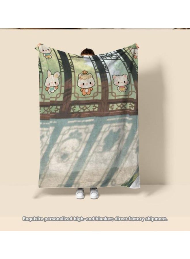 general Baby and children's cartoon flannel thin blanket (warm and comfortable, suitable for sleep, game use) 70cm*100cm - Image 4