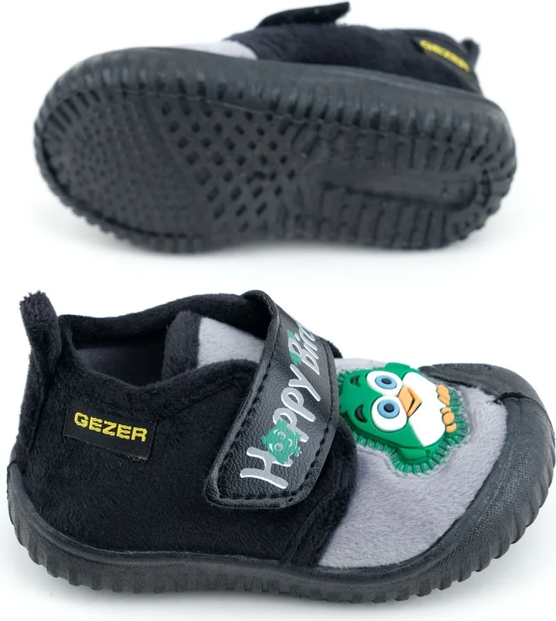 Gezer Winter Velcro Adjustable Comfortable Sole Happy Birds Baby Boys Slippers