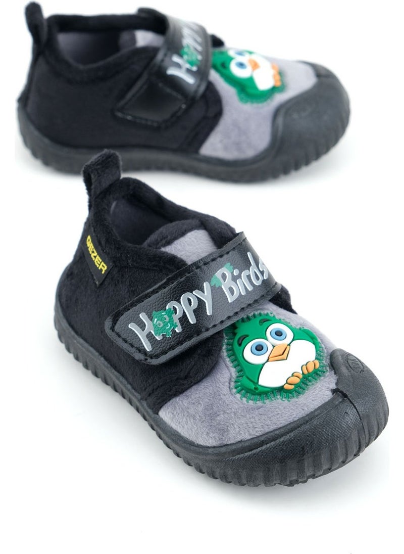 Gezer - Winter Velcro Adjustable Comfortable Sole Happy Birds Baby Boys Slippers - Image 1