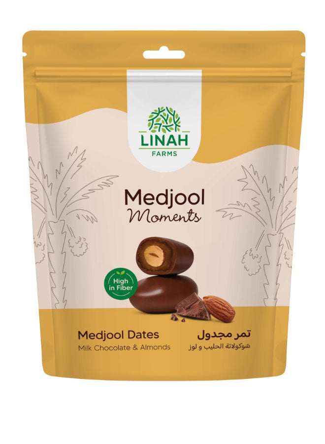 Medjool with Chocolate and Nuts Pouch (Almond) - 15 pcs