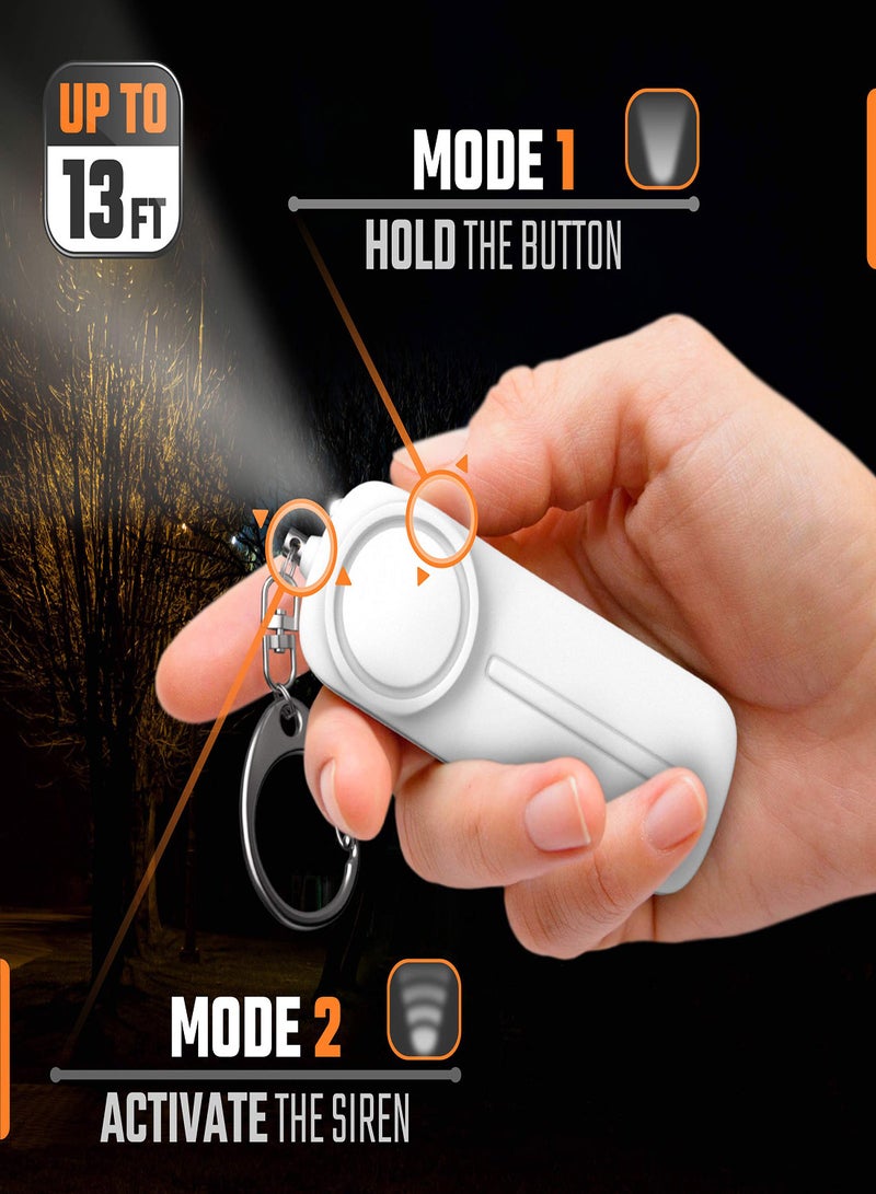 Personal Alarm Personal Safety Panic Alarm Keychain Emergency Self Defence 130 dB Loud Siren Protection Device with LED Light Simple Operation Reusable for Women Kids Elders - Image 4