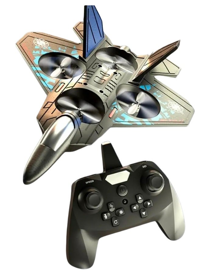 Chase Up RC Aeroplan 2.4GHz Remote Controlled Aeroplan L0712 Quadcopter Floating Fighter Plane RC Aeroplan RTF for Beginners, Children and Adults, A Plane Toy with Coloured Lights USB Charging  - Image 2