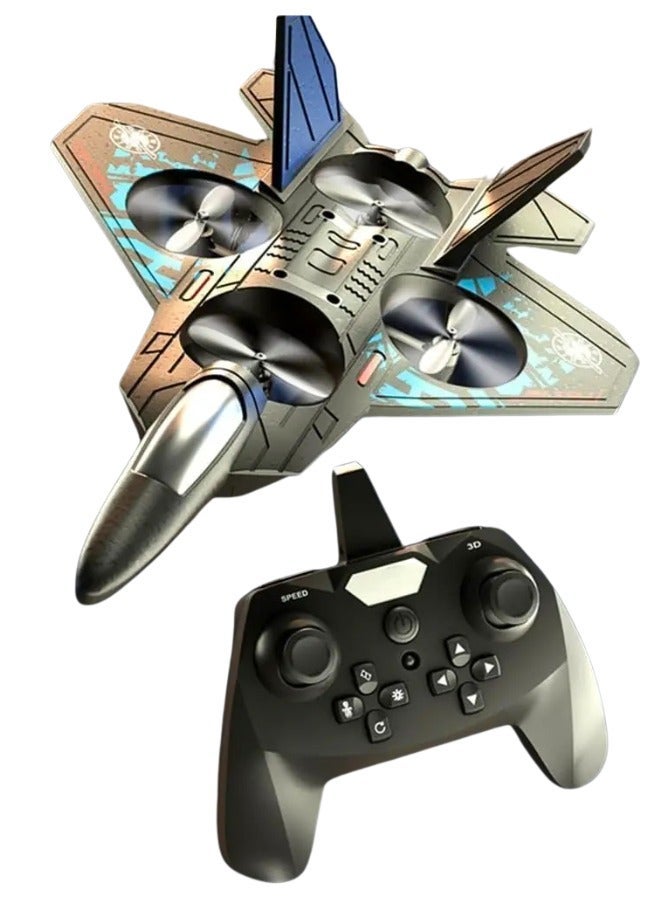 Chase Up RC Plane Toy 2.4GHz Remote Controlled RC Aeroplan L0712 Quadcopter Floating Fighter Plane Model Aeroplan RTF for Beginners, Children and Adults, A Plane Toy with Coloured Lights USB Charging - Image 3