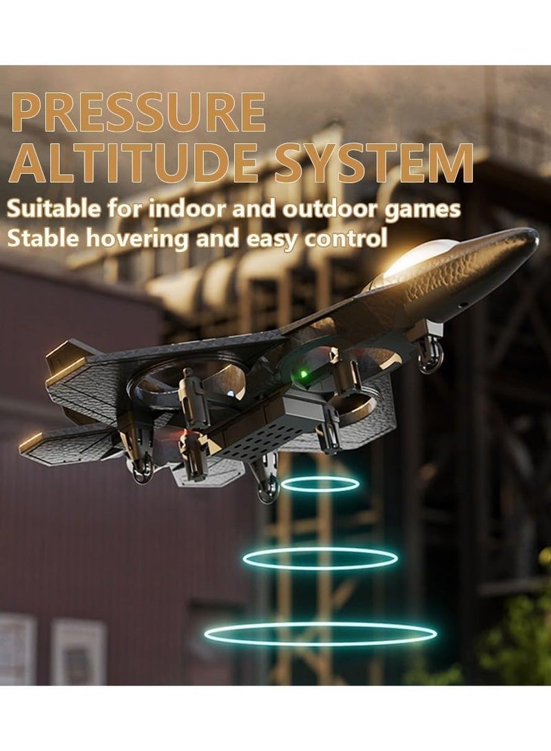 Chase Up RC Plane Toy 2.4GHz Remote Controlled RC Aeroplan L0712 Quadcopter Floating Fighter Plane Model Aeroplan RTF for Beginners, Children and Adults, A Plane Toy with Coloured Lights USB Charging - Image 4