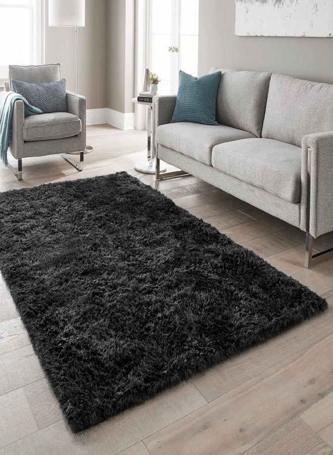 Ophanie Black Area Rug 5x7 Rugs for Living Room, Fluffy Furry Shaggy Fuzzy Area Rug, Carpets for Bedroom Shag Plush Soft Large, Kids Home Decor Aesthetic - Image 5