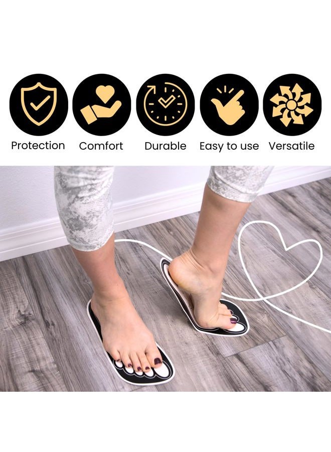 HeeStar 120 Pairs(240 Feets) Disposable Black Tanning Feet Pads Sunless Airbrush Spray Tent Protect Foot Shaped Spray Tan Sandals - Image 5