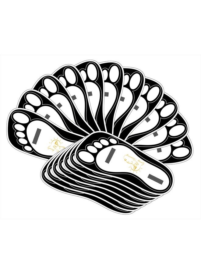 HeeStar 120 Pairs(240 Feets) Disposable Black Tanning Feet Pads Sunless Airbrush Spray Tent Protect Foot Shaped Spray Tan Sandals - Image 1
