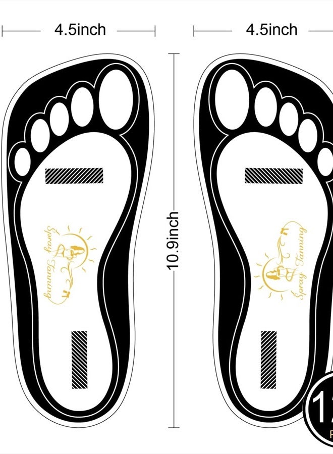 HeeStar 120 Pairs(240 Feets) Disposable Black Tanning Feet Pads Sunless Airbrush Spray Tent Protect Foot Shaped Spray Tan Sandals - Image 2
