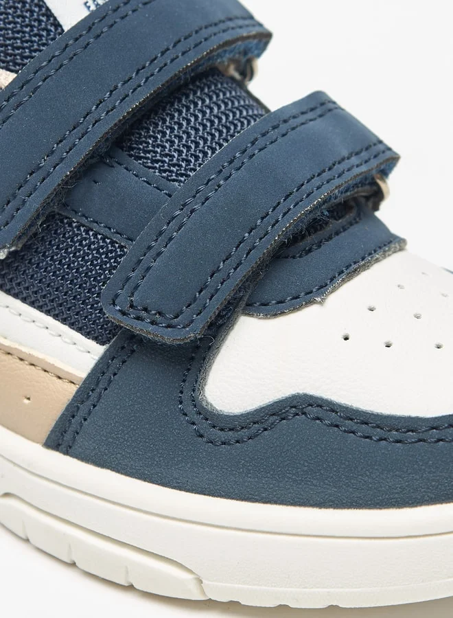 Lee Cooper Boys' Colourblock Sneakers with Hook and Loop Closure