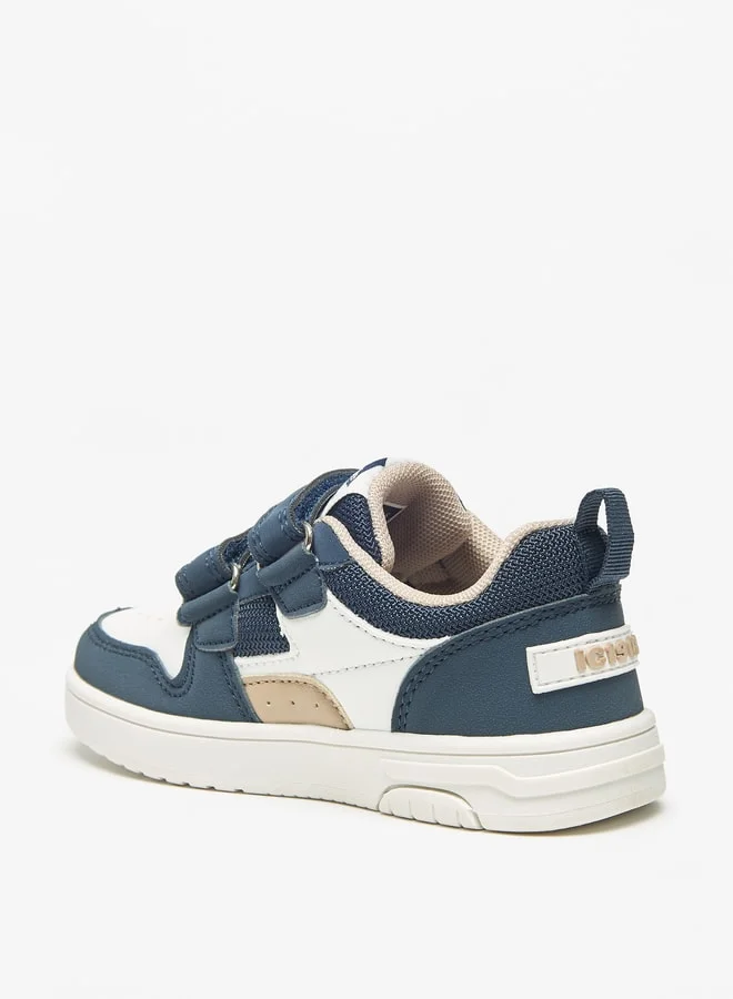 Lee Cooper Boys' Colourblock Sneakers with Hook and Loop Closure