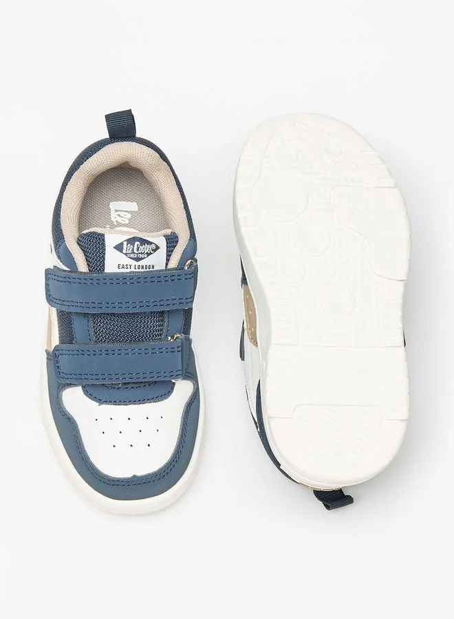 Lee Cooper Boys' Colourblock Sneakers with Hook and Loop Closure