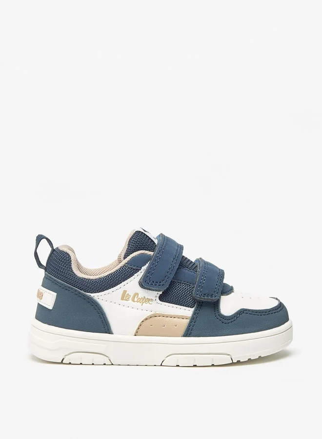 Lee Cooper Boys' Colourblock Sneakers with Hook and Loop Closure