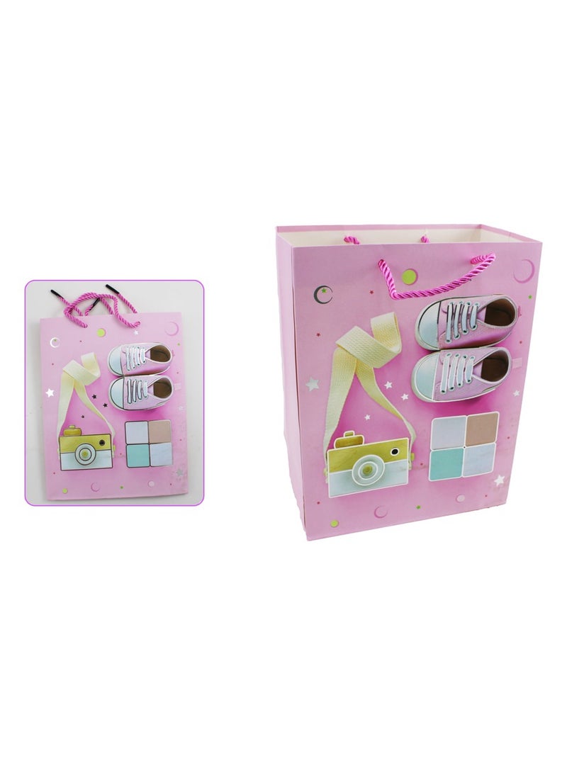 AL QADAH Paper Gift Bag Baby Girl 18x10x23Cm  - Image 2