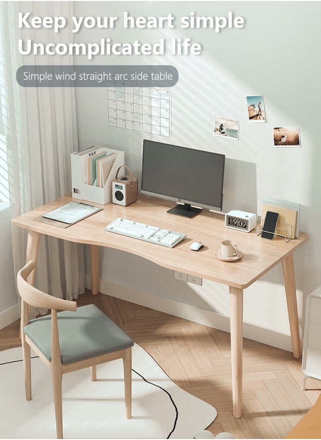 Modern Simple Desk Computer Table Wooden Writing Desk Arch Design Suitable For Students Computer Laptop Workstation Office And Living Room Natural Wood Legs - pzsku/Z008E8C786169C5F4F683Z/45/_/1726728354/e4fc985d-a24b-45e9-b14a-c319ec03a04e