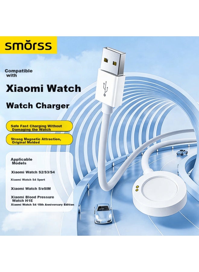 Smorss قاعدة شحن سريعة مغناطيسية لاسلكية سمورز متوافقة مع ساعة شاومي S2/S3/S4/5/H1 كابل شاحن لساعة شاومي S2/S3/S4 الرياضية/5 - Image 1