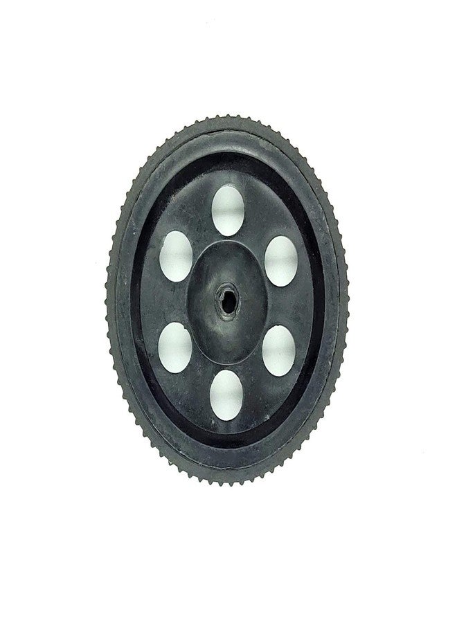 INVENTO 1pcs 95mm x 20mm Plastic Robotic Wheel Durable Rubber Black Tire Wheel with metal collet for DC Geared Motor RC Car Robot - Image 4