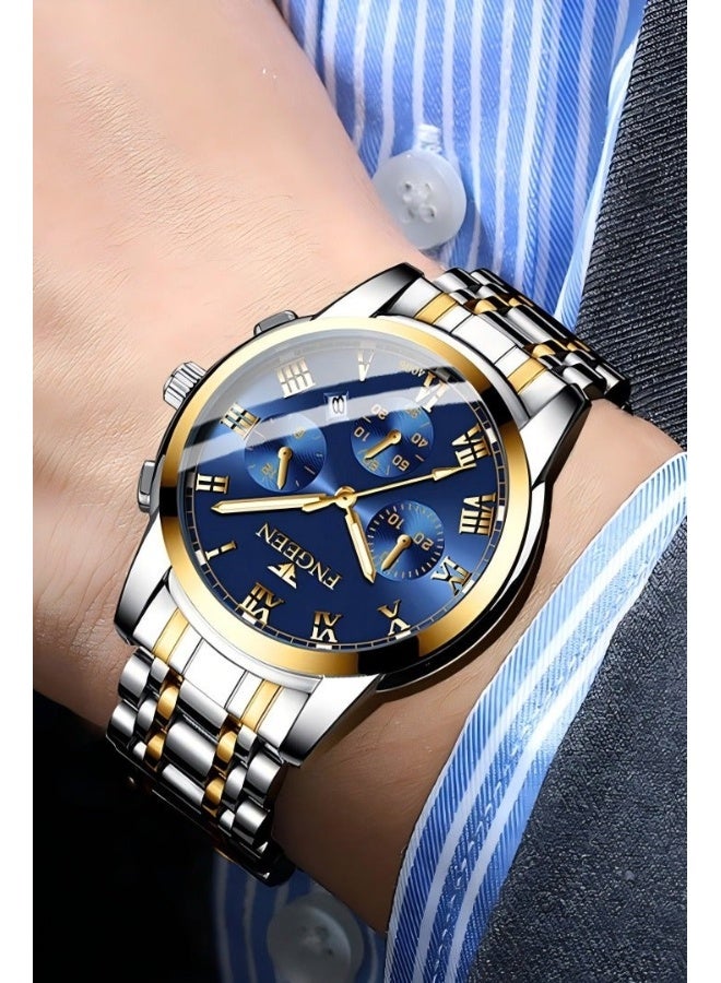 FNGEEN Stainless Steel Luminous Quartz Couple Watch For Men & Women - Image 5