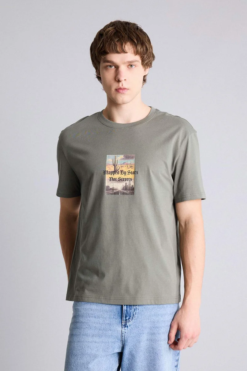 ديفاكتو 100% Cotton Printed T-Shirt