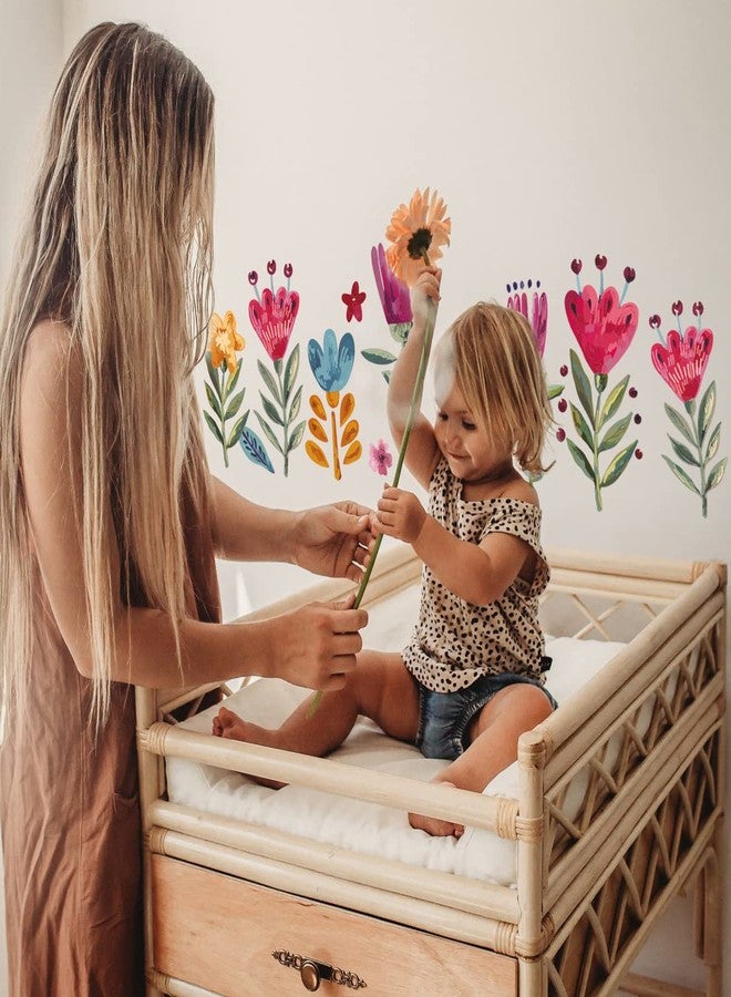 DesignStickers Flowers Wall Decals for Girls Bedroom - Children DIY Wall Art Stickers for Classroom, Nursery, playroom - Preschool Floral Peel and Stick Decor - Image 4