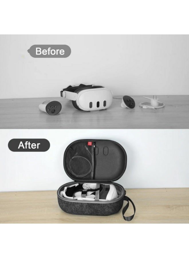 1PCS Hard EVA Carrying Case Compatible with Meta Quest 3 Portable Travel Storage Bag Large Capacity Protective Case for VR Headset Touch Controllers & Full Accessories - Image 2