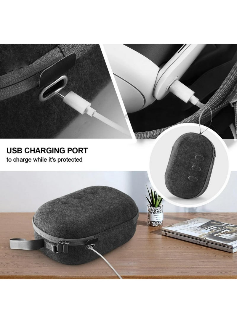1PCS Hard EVA Carrying Case Compatible with Meta Quest 3 Portable Travel Storage Bag Large Capacity Protective Case for VR Headset Touch Controllers & Full Accessories - Image 5