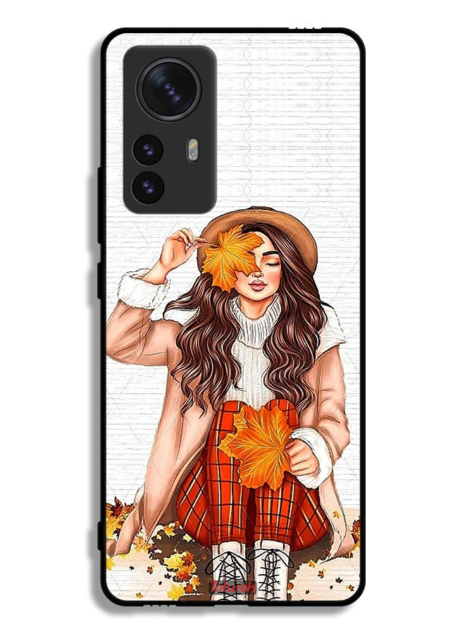 Tolwak Xiaomi 12 Pro Protective Case Cover Holding Autumn Leaves Art - Image 2