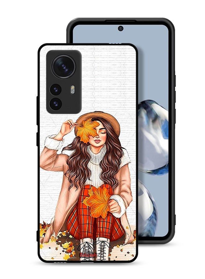 Tolwak Xiaomi 12 Pro Protective Case Cover Holding Autumn Leaves Art - Image 1