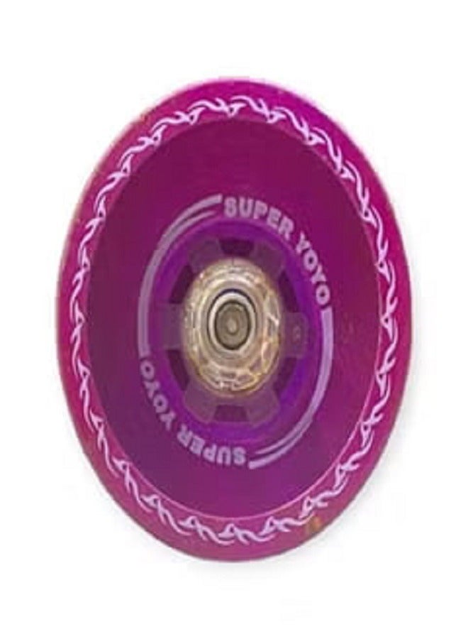 Metal-Made Shining YoYo Spinner Toys for Kids with High Speed ( Pink) - Image 1