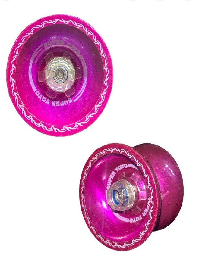 Metal-Made Shining YoYo Spinner Toys for Kids with High Speed ( Pink) - Image 3