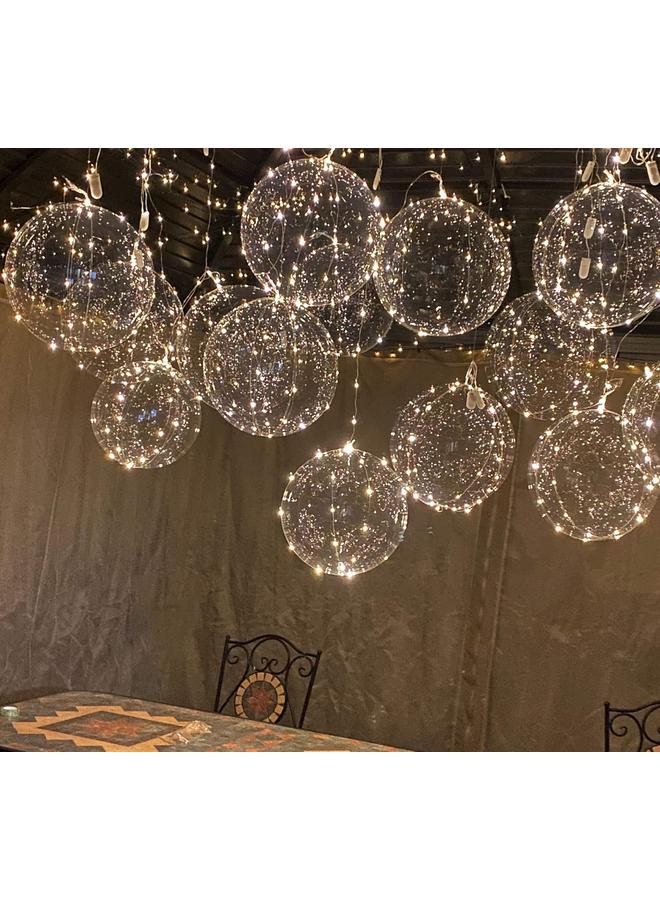 Bluejw Light Up Led Balloons, 18 Packs Party Balloon Cell Battery Included Inflated Size 22 Inches 3 Modes Flashing String Lights Clear Balloon, for Birthday Wedding Decorations (Warm White) - Image 4