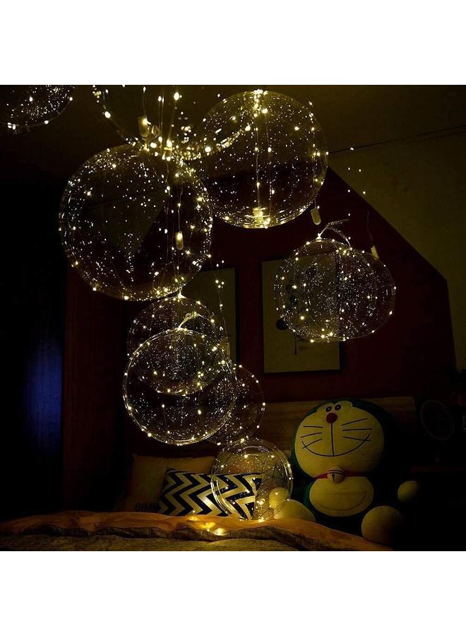 Bluejw Light Up Led Balloons, 18 Packs Party Balloon Cell Battery Included Inflated Size 22 Inches 3 Modes Flashing String Lights Clear Balloon, for Birthday Wedding Decorations (Warm White) - Image 2