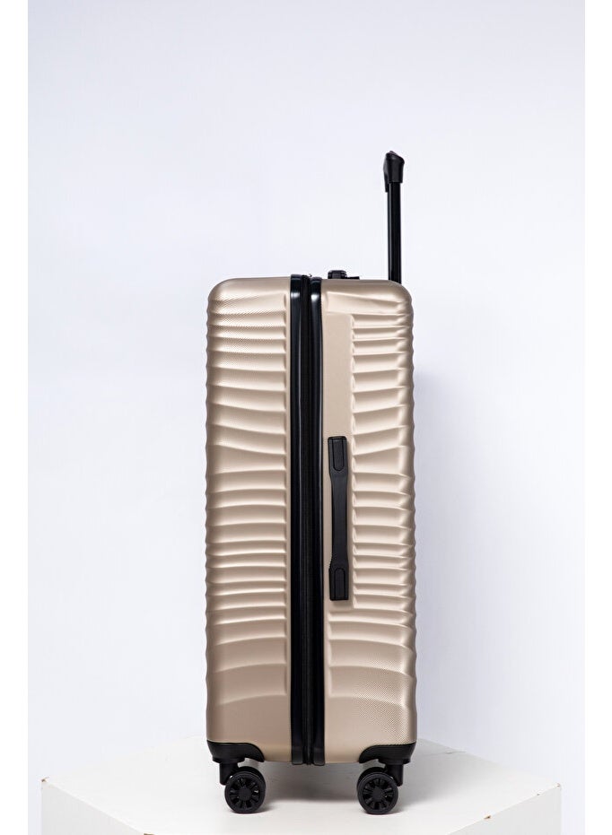 Space Luggage Set, ABS Material including Carry On Cabin Sizes, 14/20/24/28 Inches, Champagne - Image 5