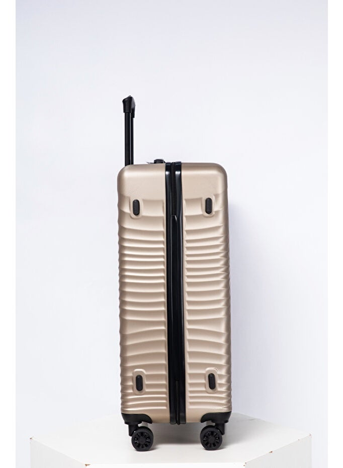 Space Luggage Set, ABS Material including Carry On Cabin Sizes, 14/20/24/28 Inches, Champagne - Image 4