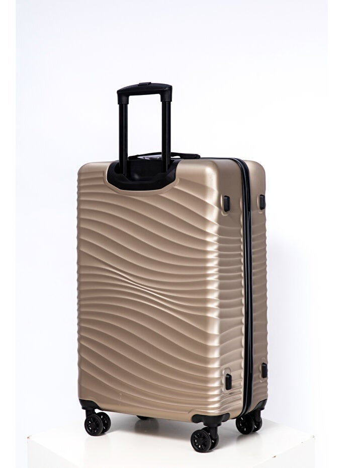 Space Luggage Set, ABS Material including Carry On Cabin Sizes, 14/20/24/28 Inches, Champagne - Image 2