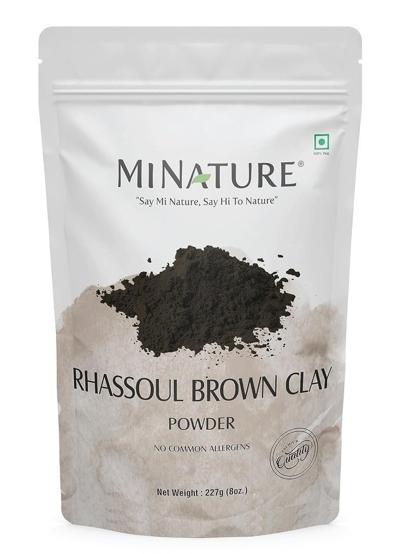minature Rhassoul Brown Clay Powder For Fairness Sun-Tan Acne-Spot Face Pack & Hair Pack| All Skin Type & Unisex use| 100% pure & Natural | (227g/1/2 lb/8 Oz) - Image 1