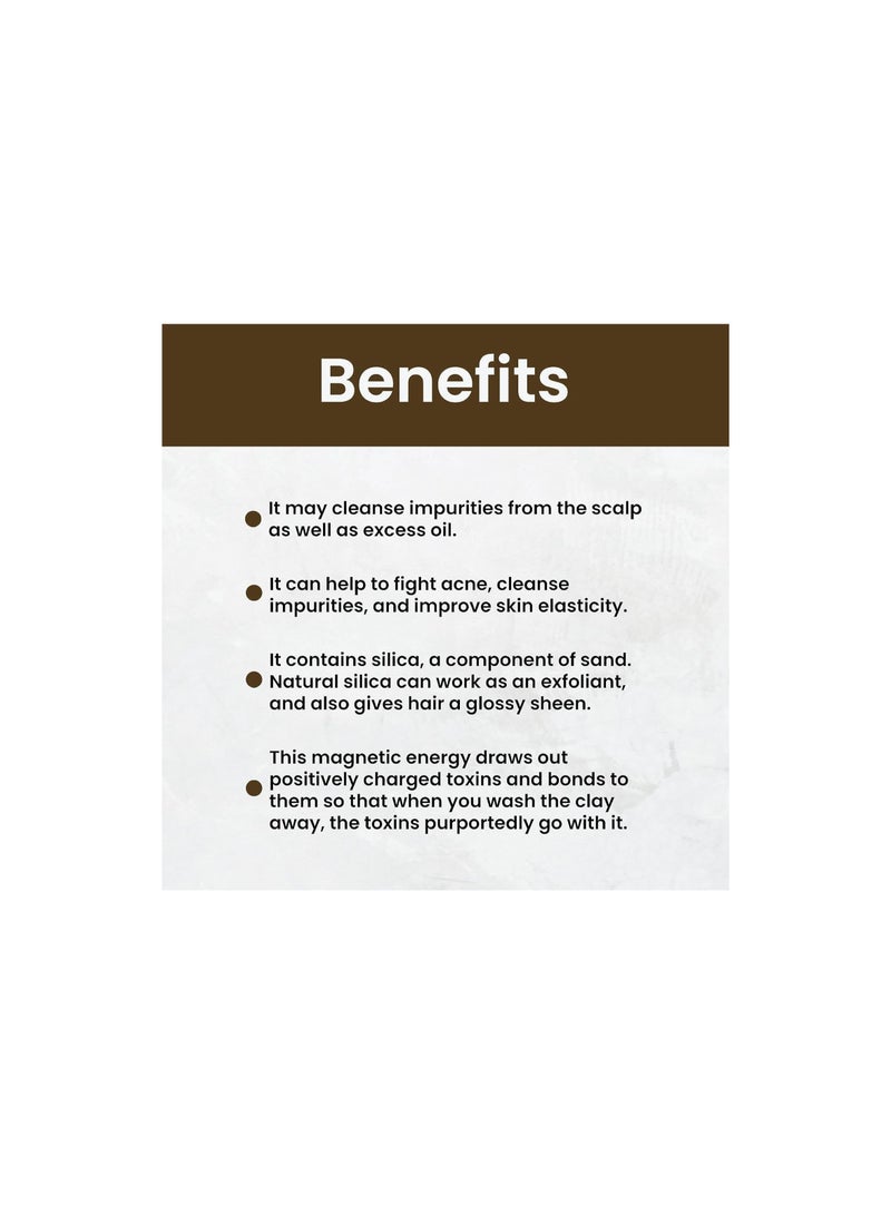 minature Rhassoul Brown Clay Powder For Fairness Sun-Tan Acne-Spot Face Pack & Hair Pack| All Skin Type & Unisex use| 100% pure & Natural | (227g/1/2 lb/8 Oz) - Image 5