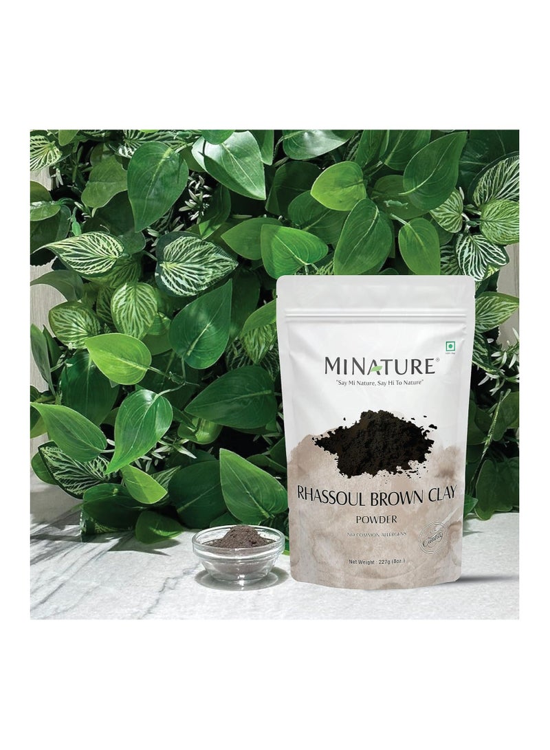 minature Rhassoul Brown Clay Powder For Fairness Sun-Tan Acne-Spot Face Pack & Hair Pack| All Skin Type & Unisex use| 100% pure & Natural | (227g/1/2 lb/8 Oz) - Image 4