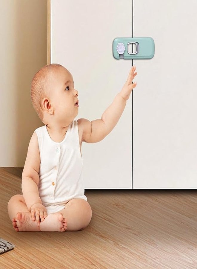 NETZILLA Child Proof Refrigerator Lock, Fridge Locks for Kids with Sticky Adhesive Pads, Child Safety Locks for Doors, RV Refrigerator, Oven Lock Child Safety Baby Cabinet Locks - Multy Colour Updated - Image 5