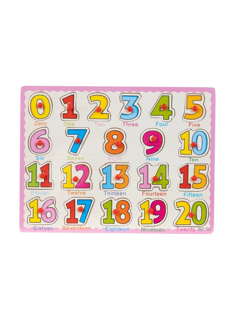 Wooden number puzzle for kids to improve skills