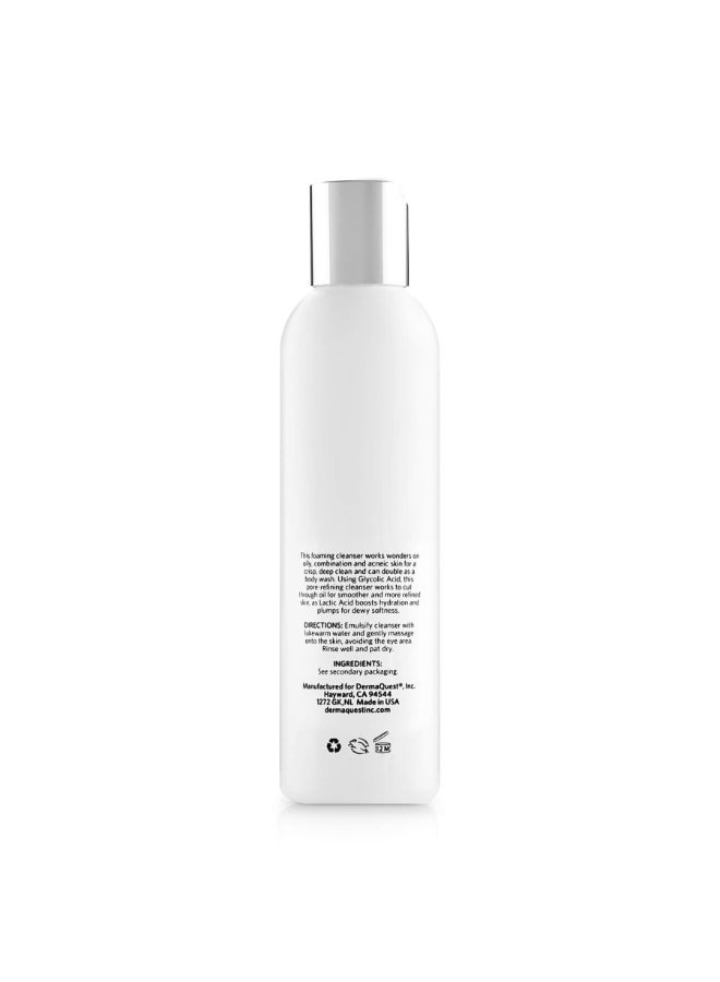 DermaQuest Advanced Therapy Foaming Glyco Gel Based Cleanser with 15 Glycolic Acid Lactic Acid Deep Cleansing Daily Face Wash for Oily Skin and Papular Acne 6 oz - Image 4