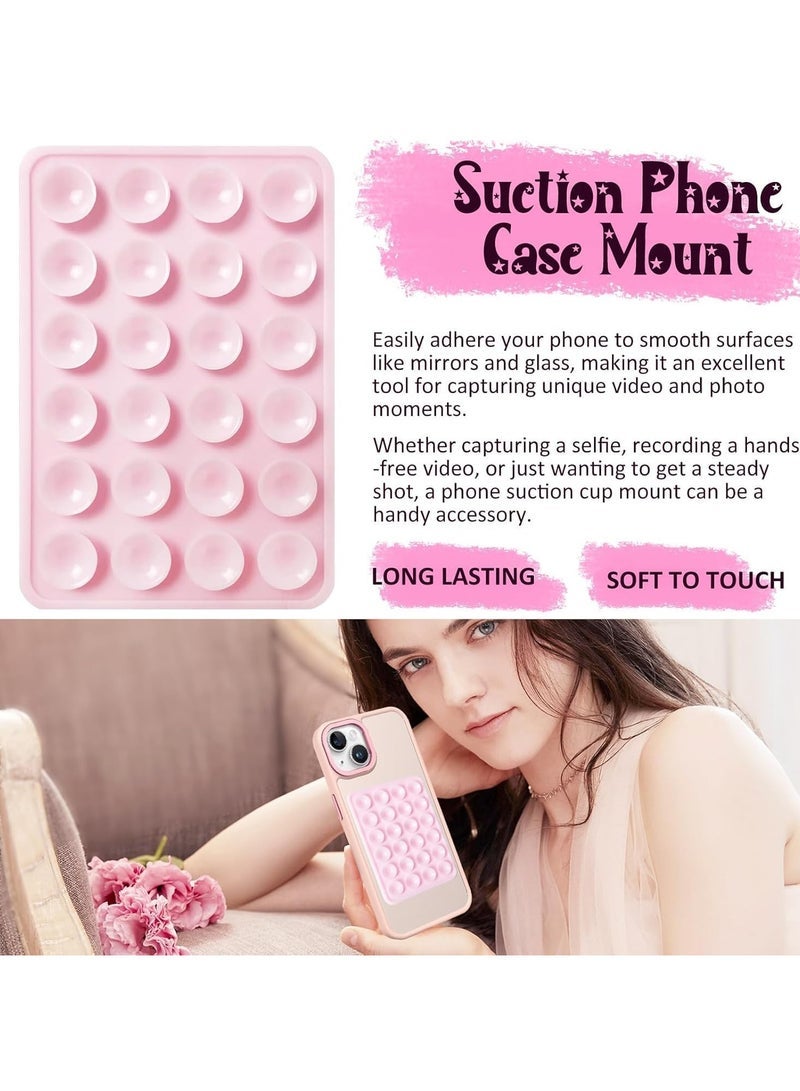 TIGER 【2 Pack】Silicone Suction Phone Case,Double Sided Suction Cup, Silicone Suction Adhesive Phone Case Suitable for Selfies and Videos Mirror Shower Holder,Hands-Free Accessory for Bathroom,Home, Kitchen and More - Image 3