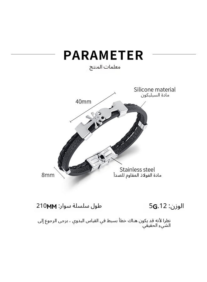 1 سوار جلدي مضفر عتيق - Image 2