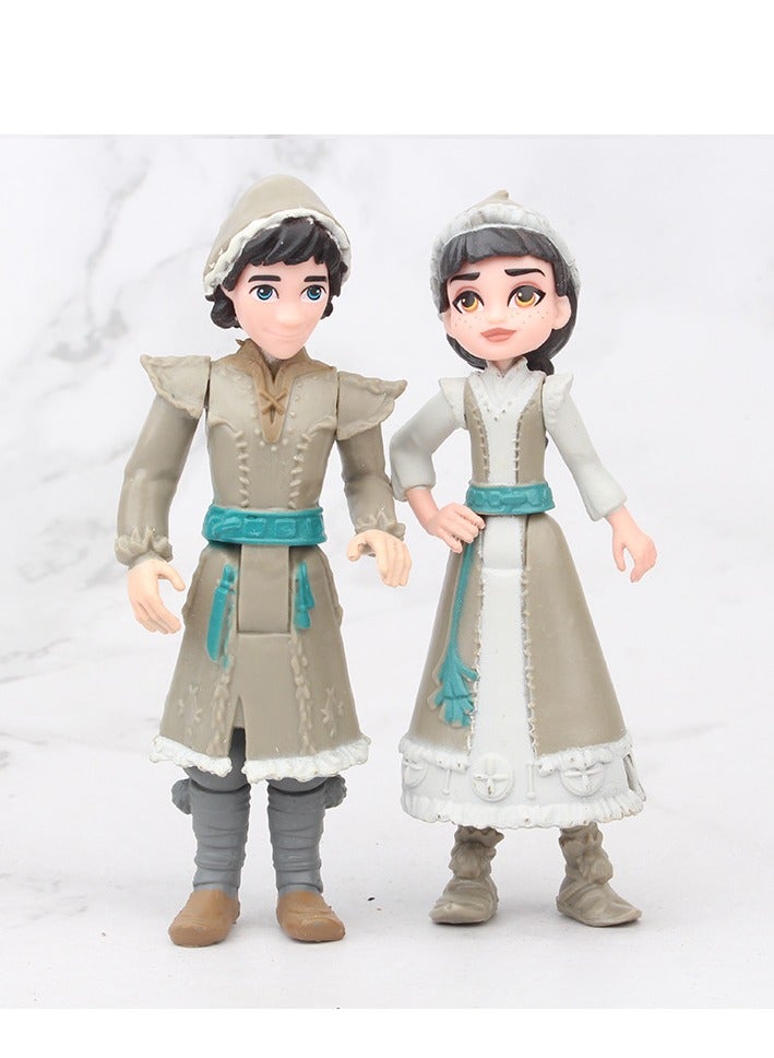 Frozen Elsa & Anna Toy Figure Set - 9 Versatile Designs, Snow Queen Figurines, Car or Cake Decorations, Approx. 5-11cm Height, Perfect for Collecting and Home Decoration