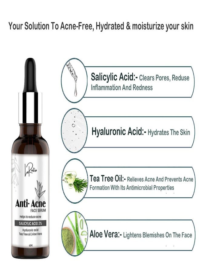 La Rostro 2% Salicylic Acid Face Serum for Acne & Blackheads & Open Pores | with Tee Tree Oil - 40ml And Red Onion Hair Shampoo For Hair Growth & Hair Fall Control Suitable For All hair type - Image 4