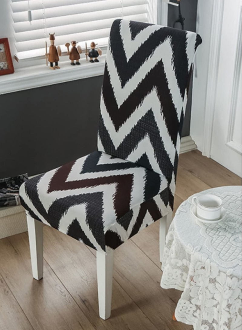 Captaintech Chair Covers for Dining Room, Stretch Chair Slipcovers for Decorative Stretch Dining Cover, Washable Spandex Kitchen Chair Slipcovers, Removable Seat Protector for Home or Party ( 2 Pack ) - Image 3