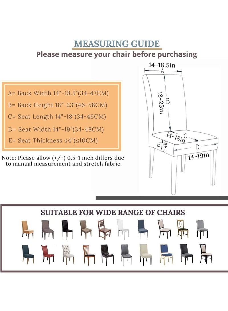 Captaintech Chair Covers for Dining Room, Stretch Chair Slipcovers for Decorative Stretch Dining Cover, Washable Spandex Kitchen Chair Slipcovers, Removable Seat Protector for Home or Party ( 2 Pack ) - Image 5