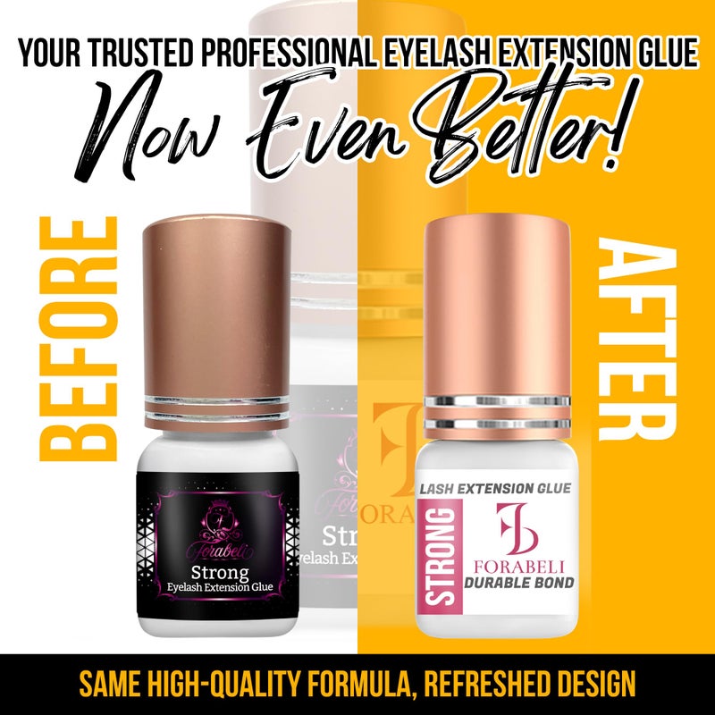 Forabeli Strong Lash Extension Glue, 2â€“3 Sec Dry, 6 Week Retention, Seamless Integration, Fast-Dry Professional Eyelash Extension Glue, Lash Adhesive for Eyelash Extensions - Image 2