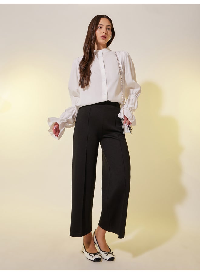 Take Two Take Two Solid Lantern Sleeves Oversized Shirts  - Image 3